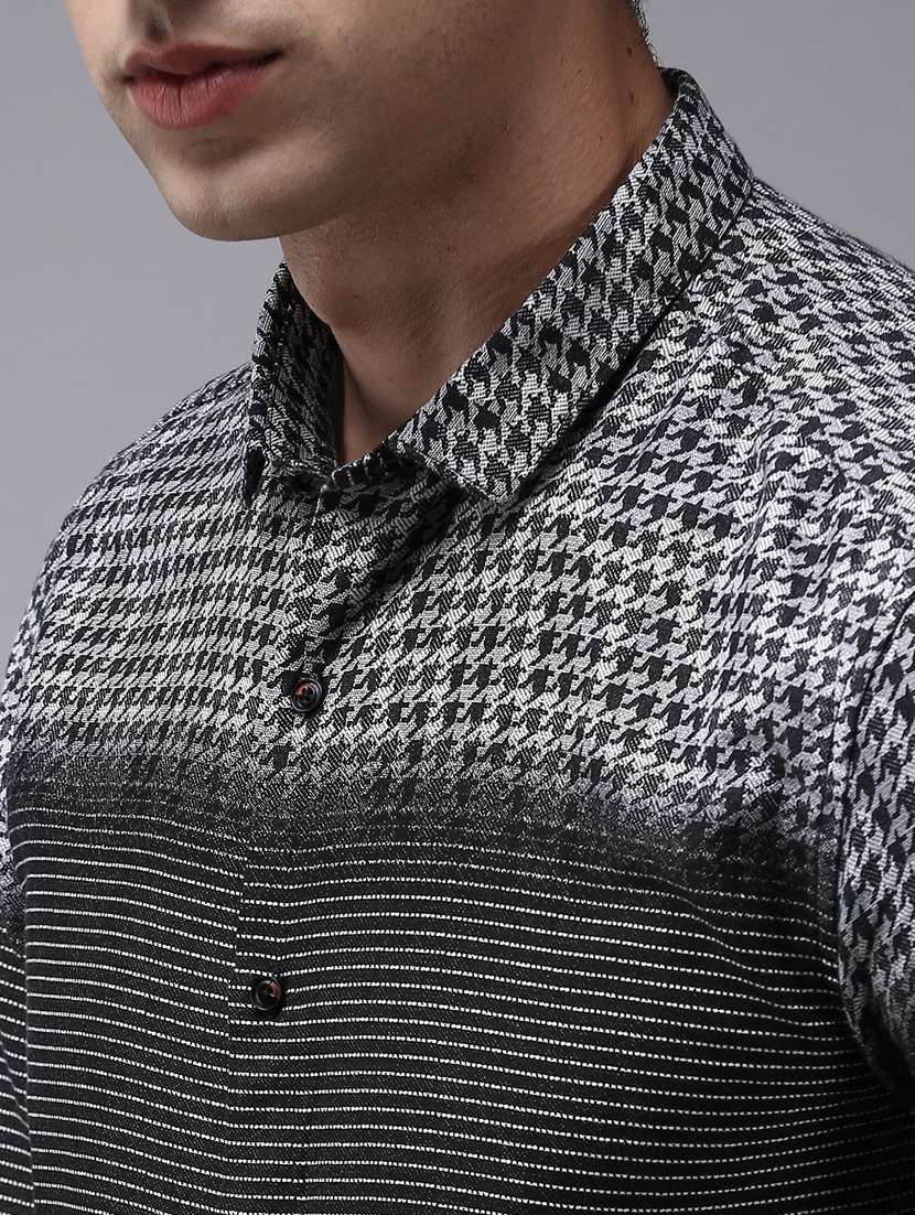 mens houndstooth casual shirt - 18636823 -  Standard Image - 5