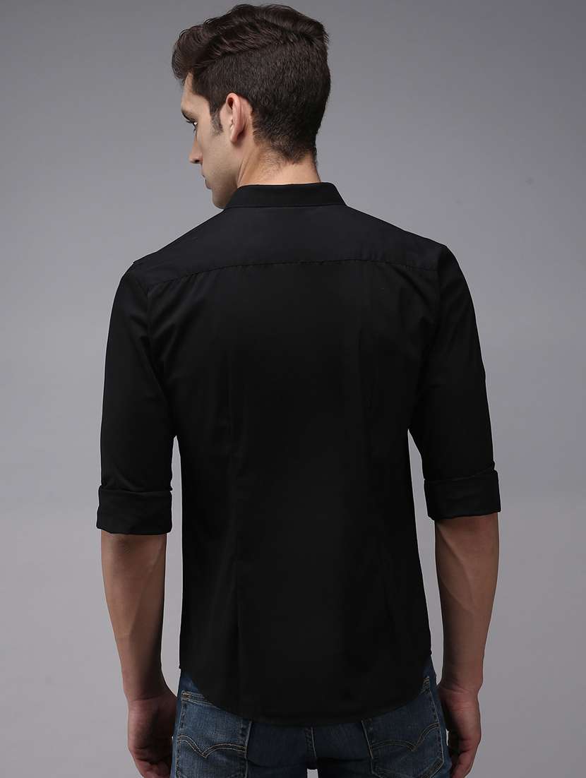 mens solid casual shirt - 18636866 -  Standard Image - 3