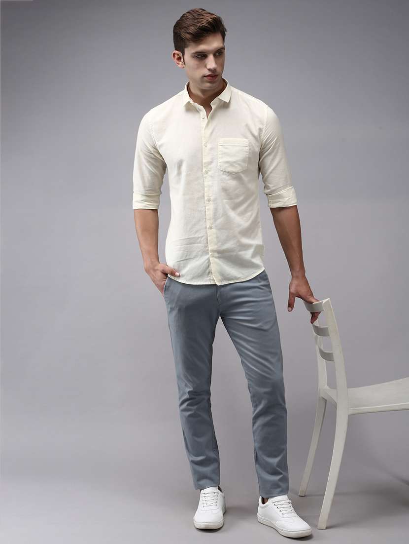 mens solid casual shirt - 18636887 -  Standard Image - 3