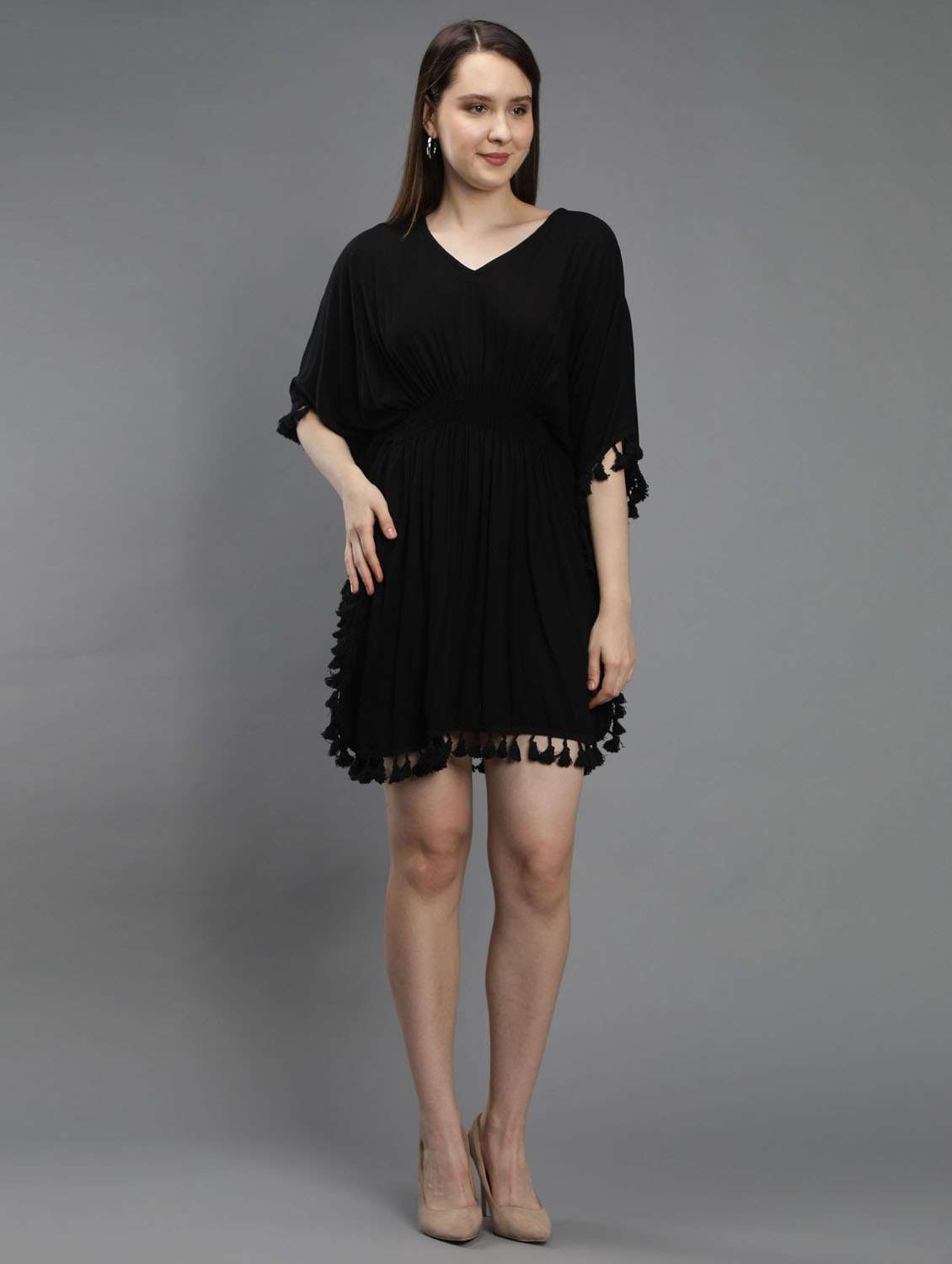 black viscose dresses kaftan - 18637134 - Zoom Image - 0