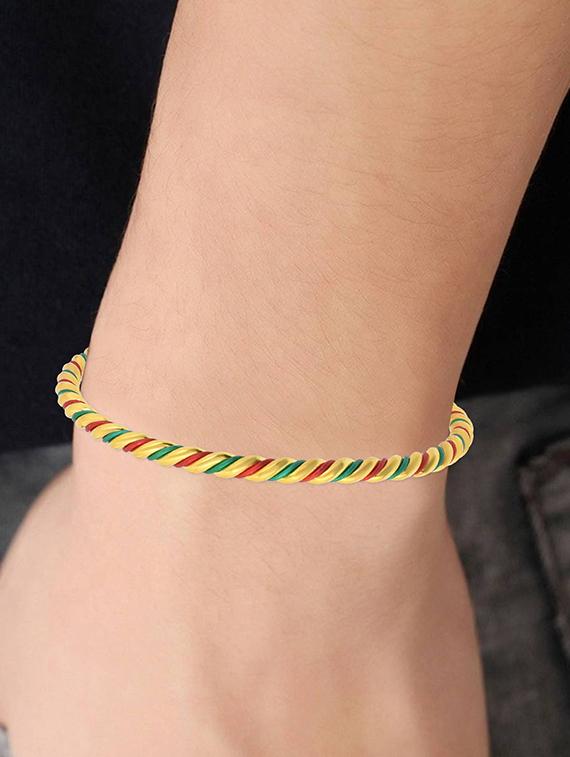 multi colored brass bangle bracelet - 18637274 - Standard Image - 3