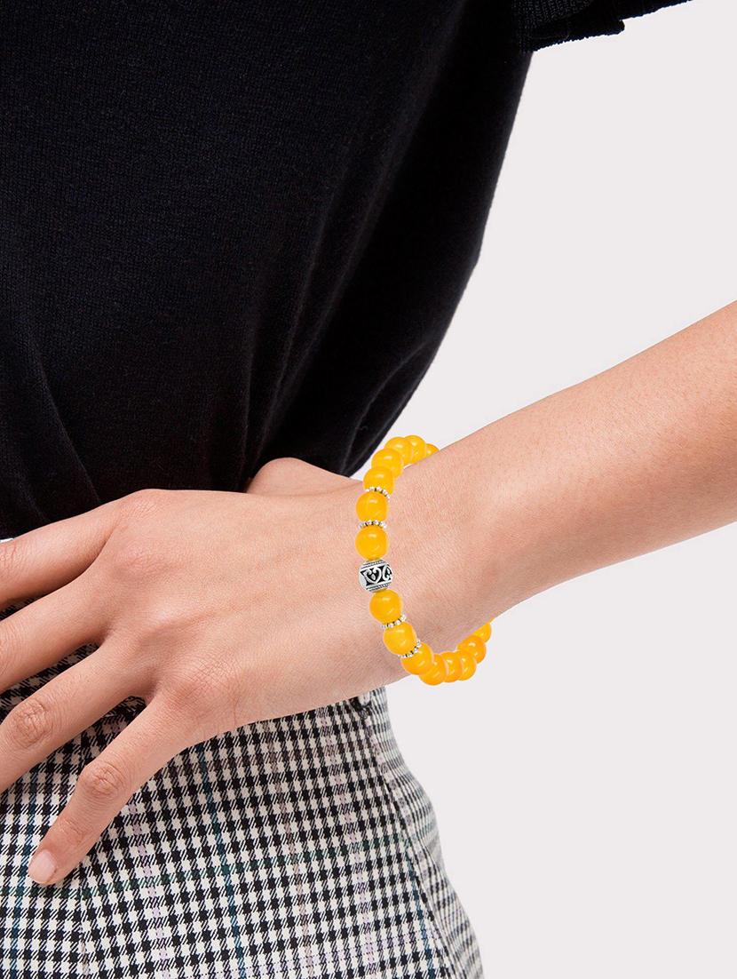 orange metal bangle bracelet - 18637283 - Standard Image - 3