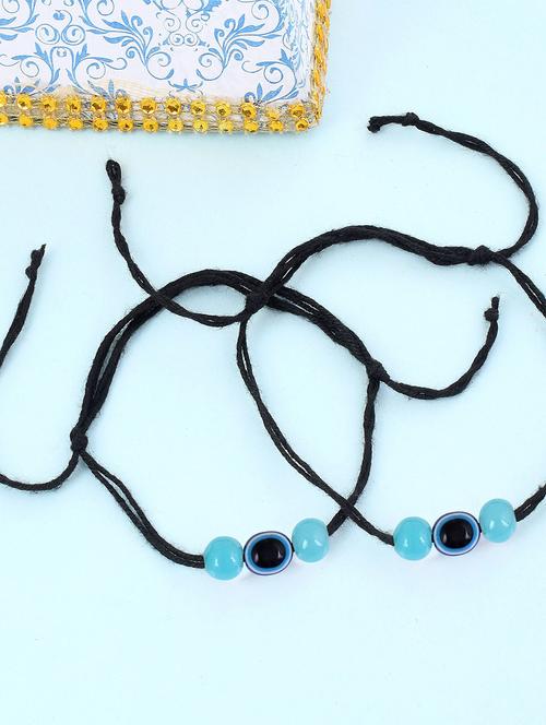 multi color evil eye beads anklet dori - 18637409 - Standard Image - 0