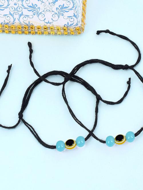 multi color evil eye beads anklet dori - 18637410 - Standard Image - 0