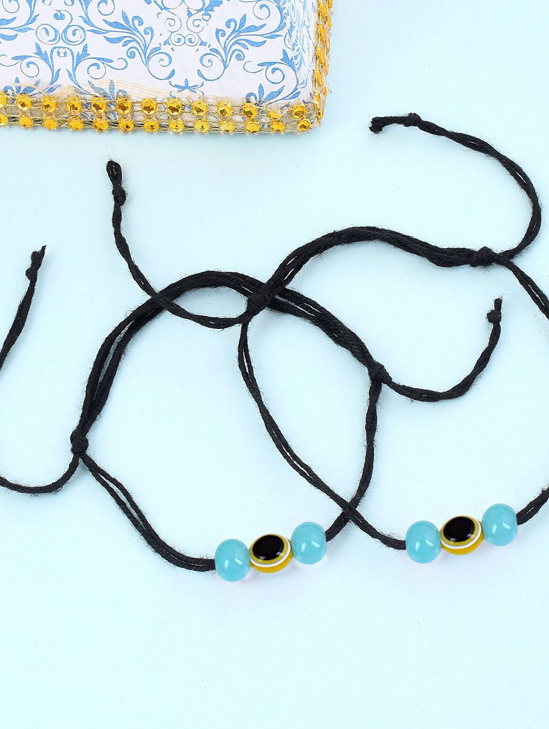 multi color evil eye beads anklet dori