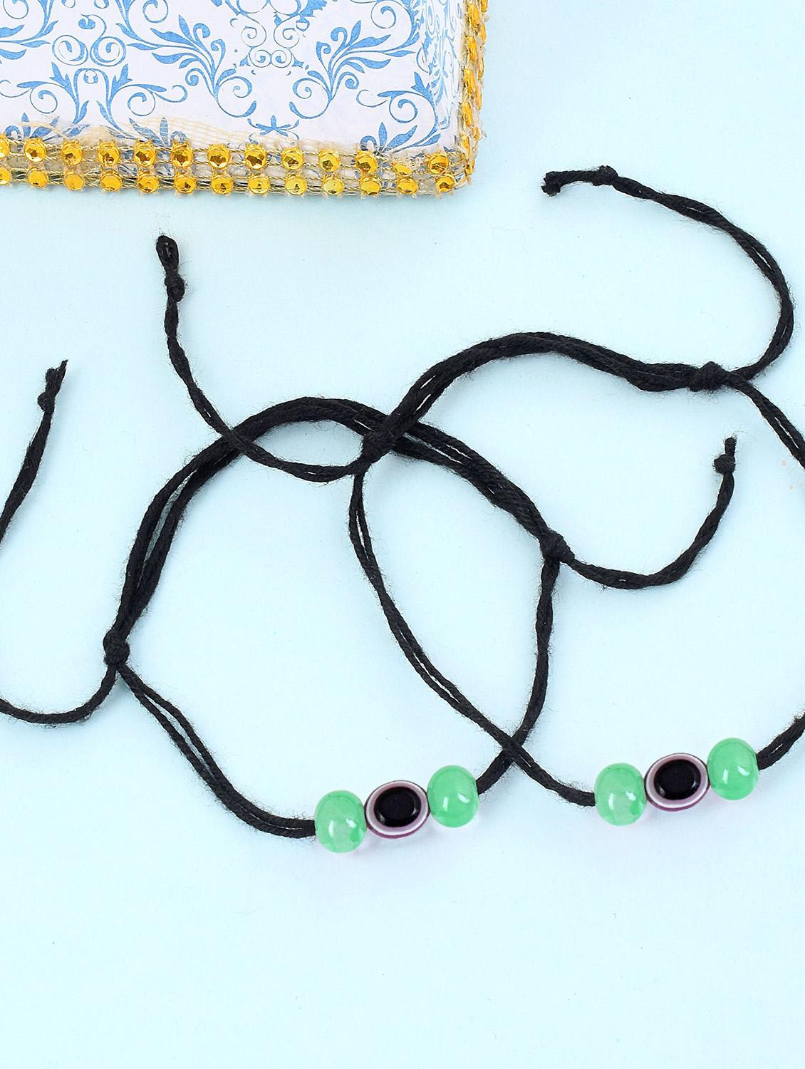 multi color evil eye beads anklet dori - 18637426 - Zoom Image - 0