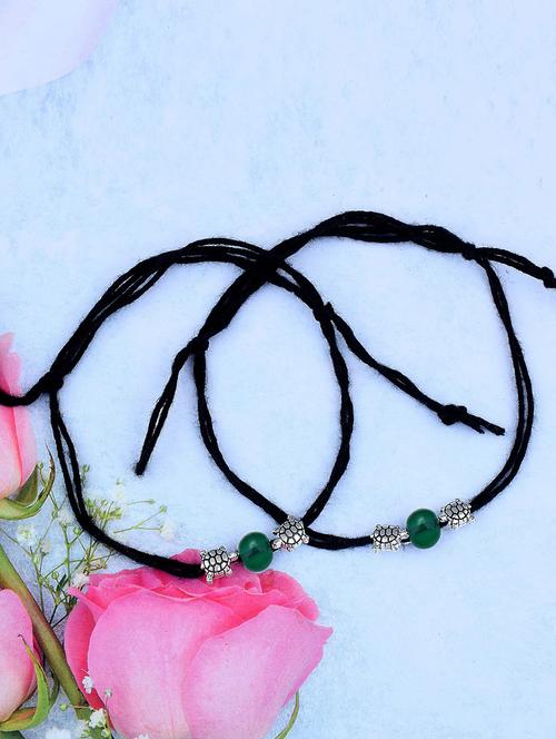trendy bead with tortoise charm anklets - 18637459 - Standard Image - 0