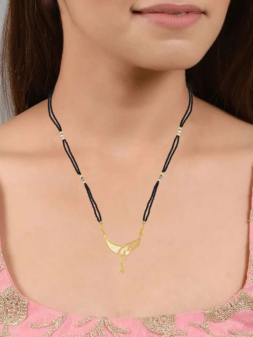 gold plated mangalsutra - 18637484 - Standard Image - 3