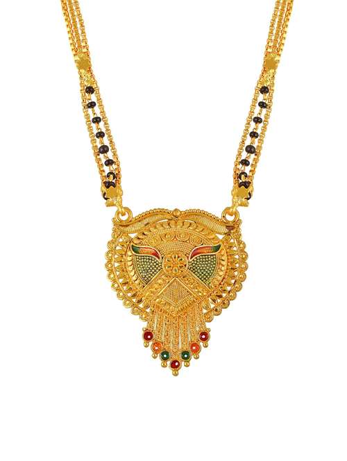 gold plated mangalsutra - 18637490 -  Standard Image - 0