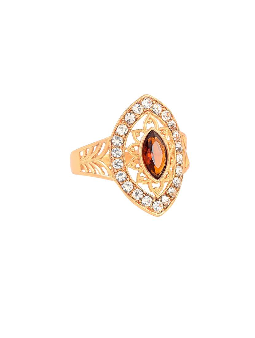 gold brass finger ring - 18637520 - Standard Image - 3