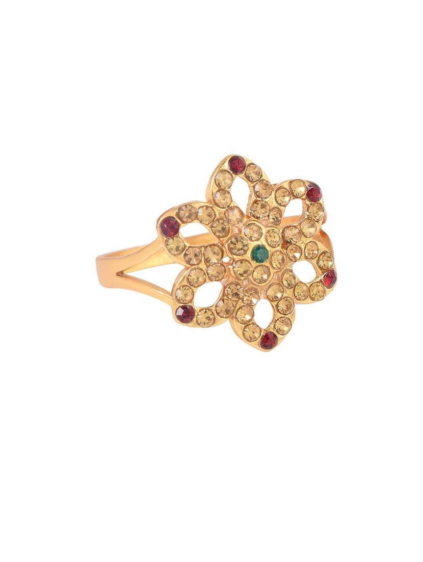 multi colored brass finger ring - 18637532 - Standard Image - 3