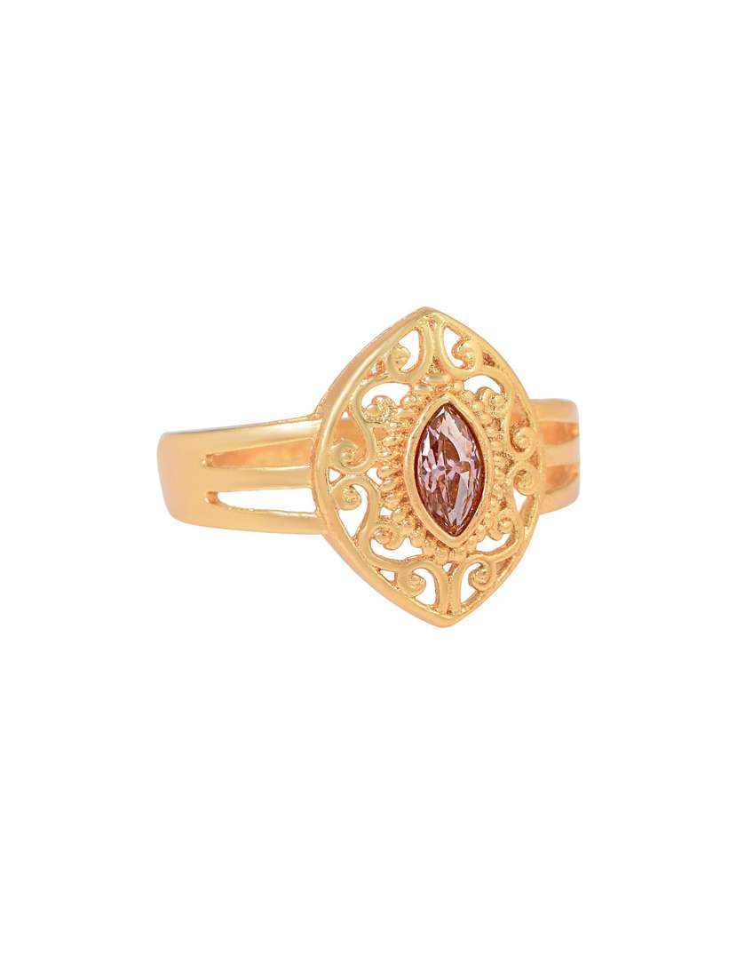 gold brass finger ring - 18637535 - Standard Image - 3
