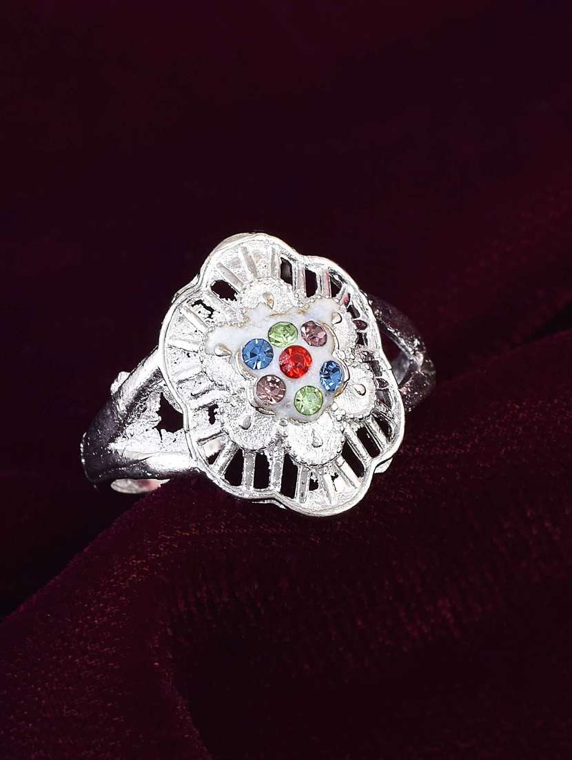 silver brass finger  ring