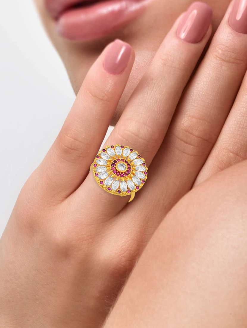 gold brass finger  ring - 18637540 -  Standard Image - 3