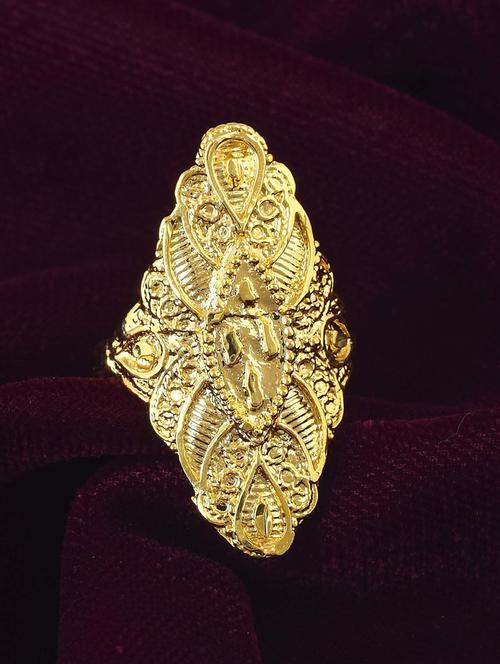 gold brass finger ring - 18637543 - Standard Image - 0