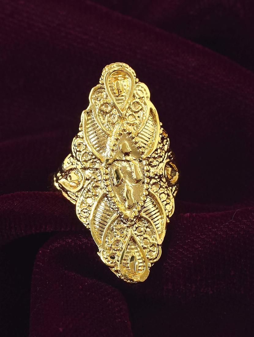gold brass finger ring - 18637543 - Zoom Image - 0