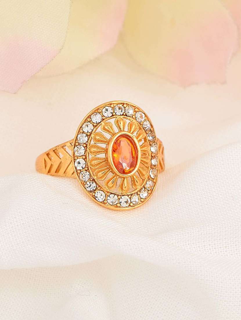 multi colored brass finger  ring