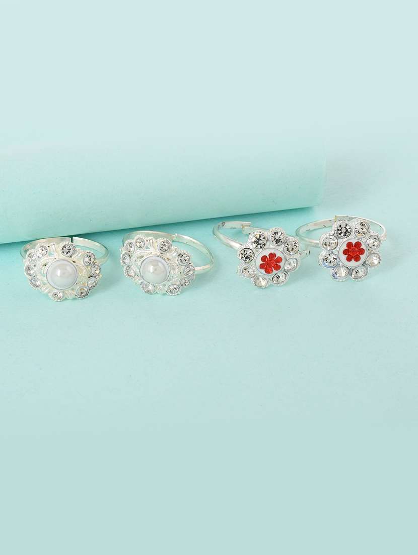 multi colored brass combo toe ring - 18637569 -  Zoom Image - 0