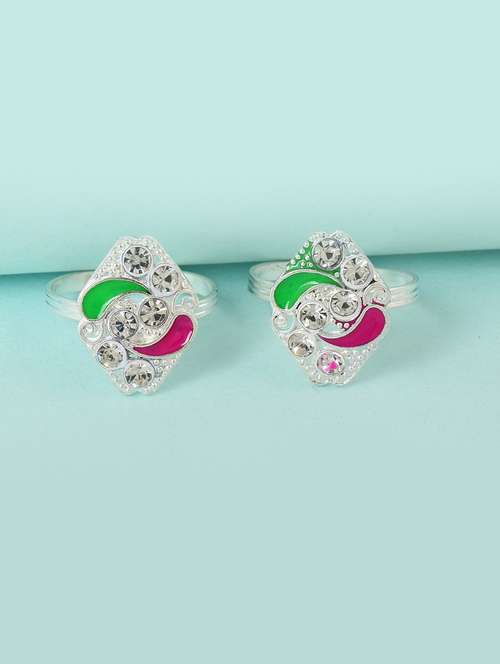 multi colored brass toe ring - 18637583 - Standard Image - 0