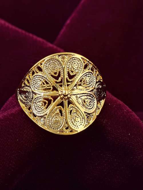 gold brass finger ring - 18637588 - Standard Image - 0