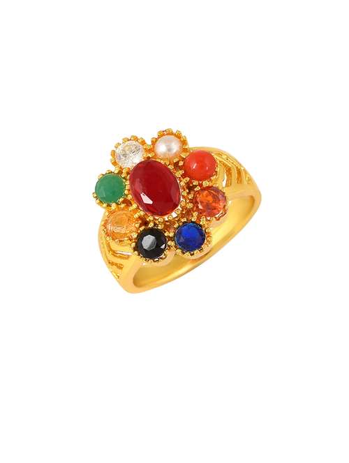 multi colored brass finger ring - 18637596 - Standard Image - 0