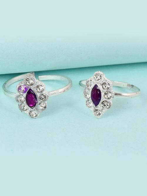 silver plated toe ring - 18637598 - Standard Image - 0