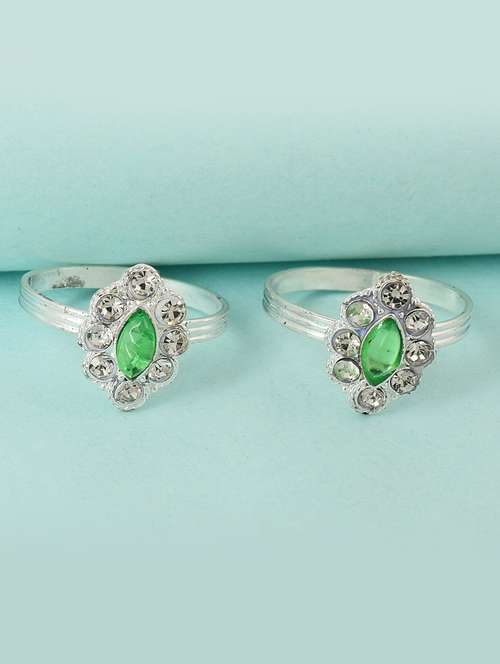 silver plated toe ring - 18637599 - Standard Image - 0