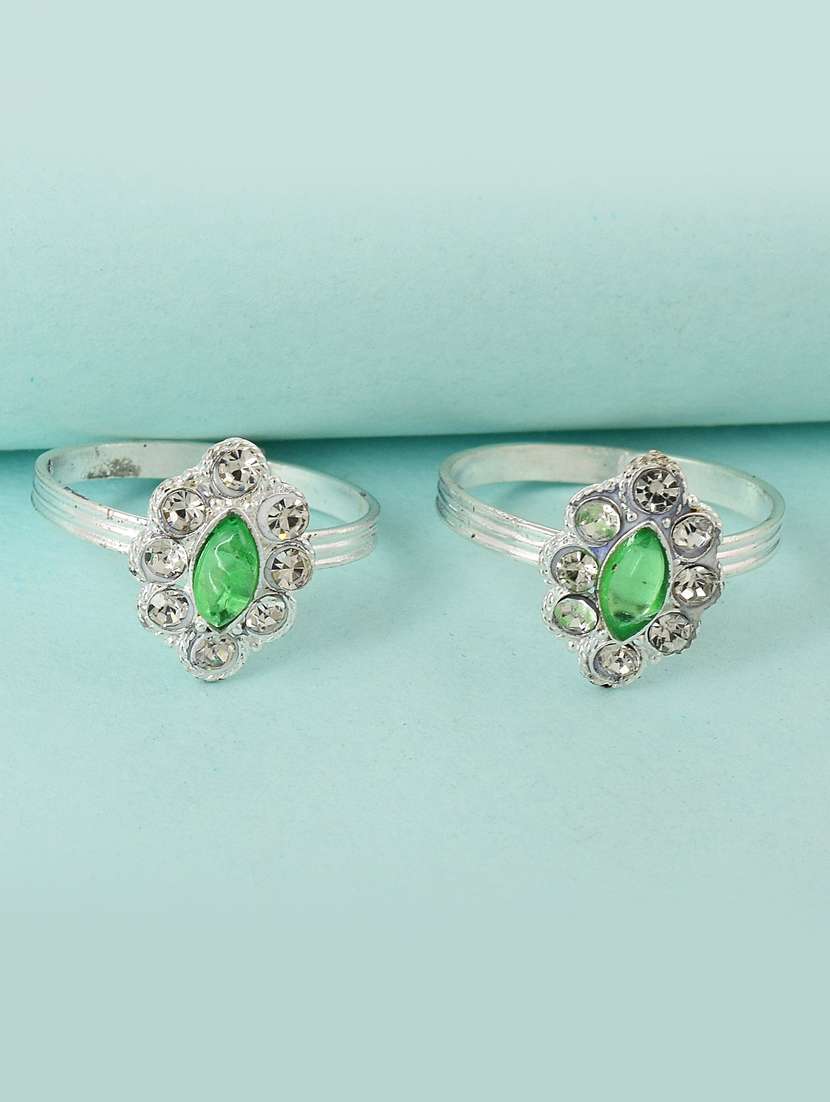 silver plated toe ring - 18637599 - Zoom Image - 0