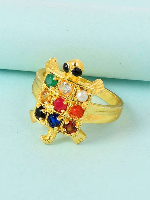 multi colored brass finger  ring - 18637609 -  Standard Image - 0