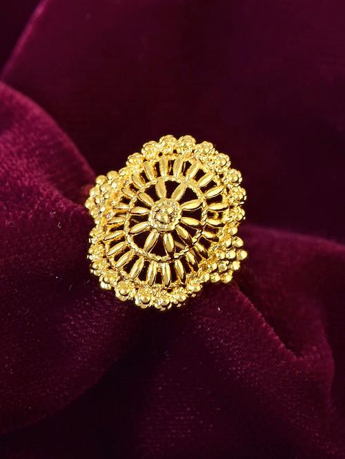 gold brass finger ring - 18637613 - Standard Image - 0