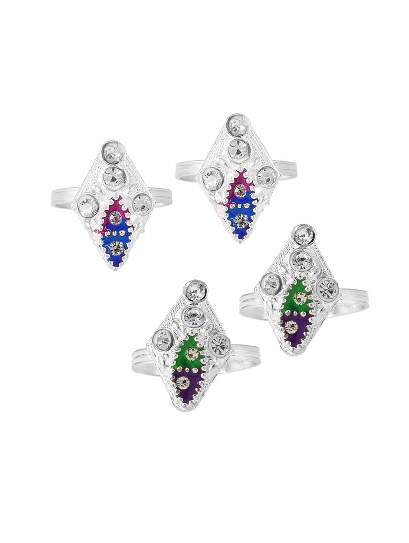 multi colored brass combo toe ring - 18637618 - Zoom Image - 0