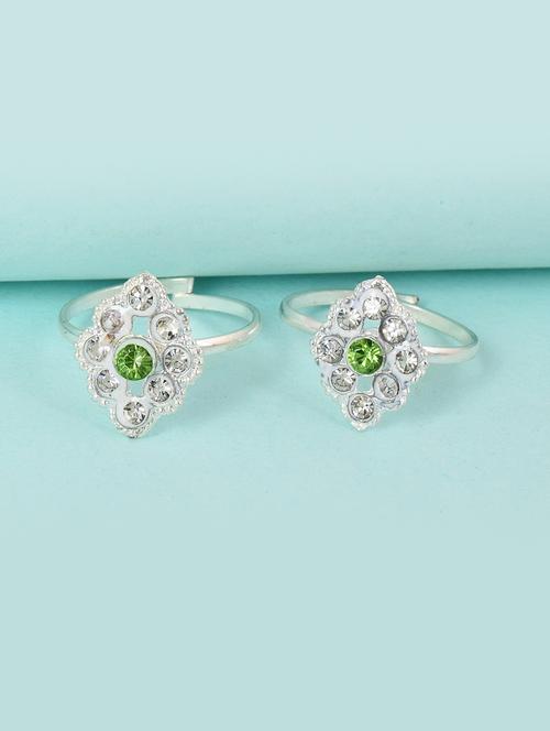 silver plated toe ring - 18637628 - Standard Image - 0
