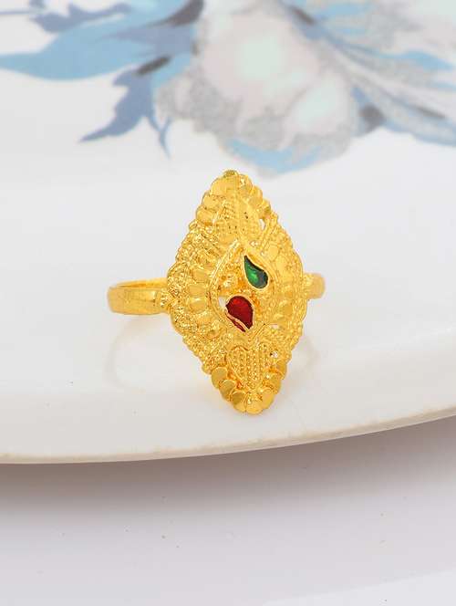 gold brass finger ring - 18637652 - Standard Image - 0
