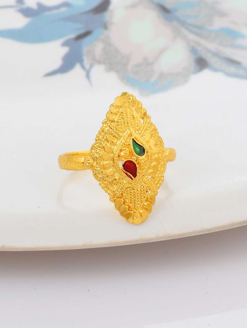 gold brass finger  ring