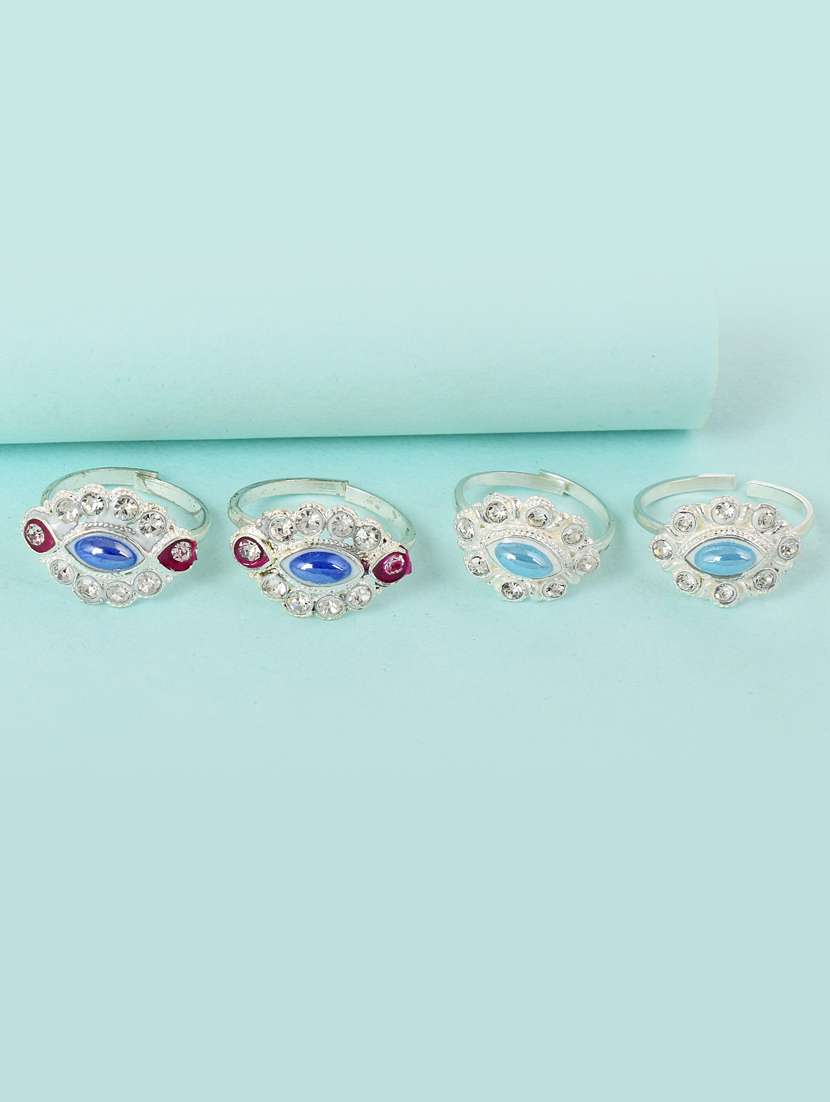 pack of 2 silver plated toe ring 