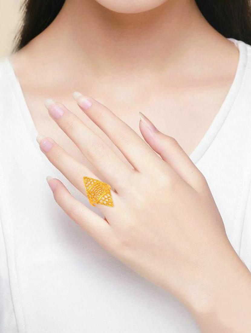 gold brass finger ring - 18637662 - Standard Image - 3