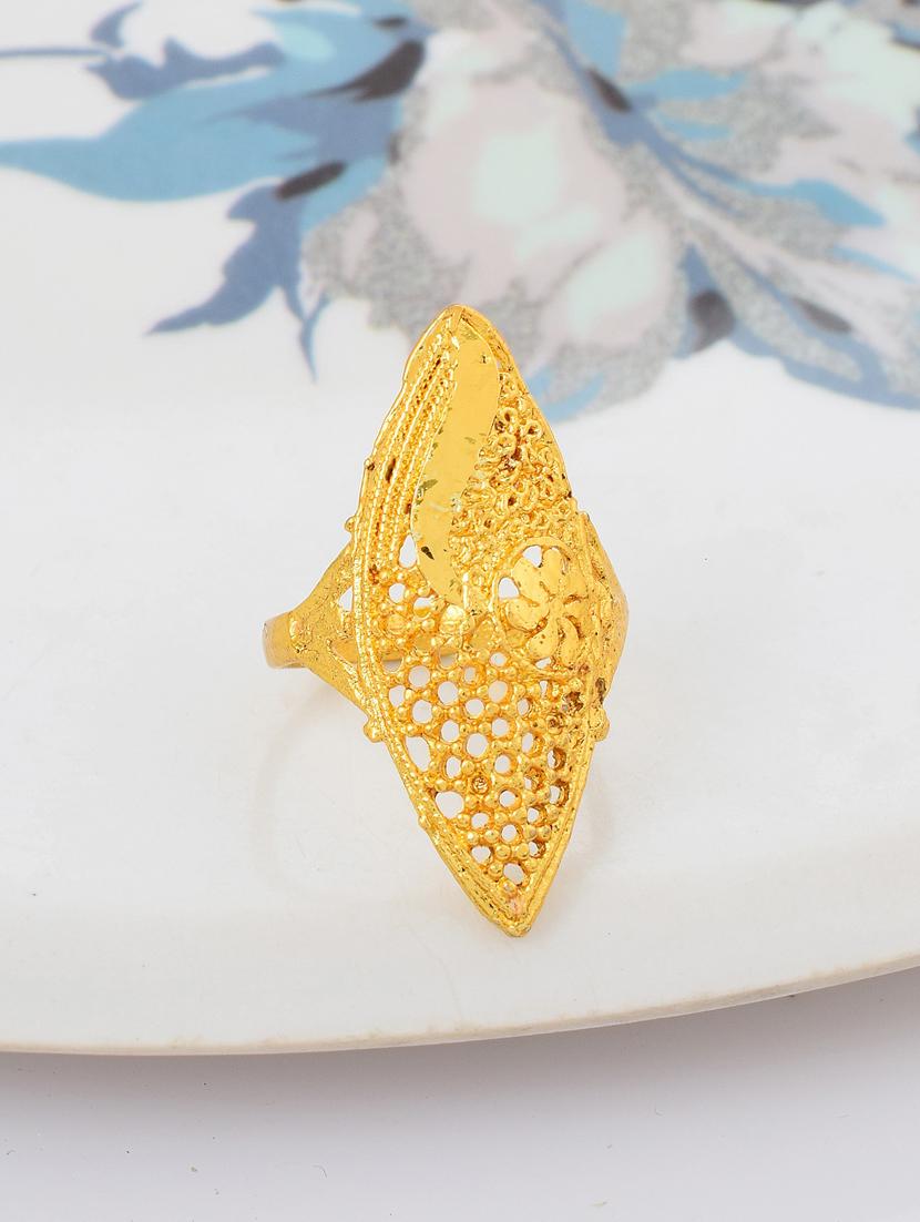 gold brass finger ring - 18637687 - Zoom Image - 0