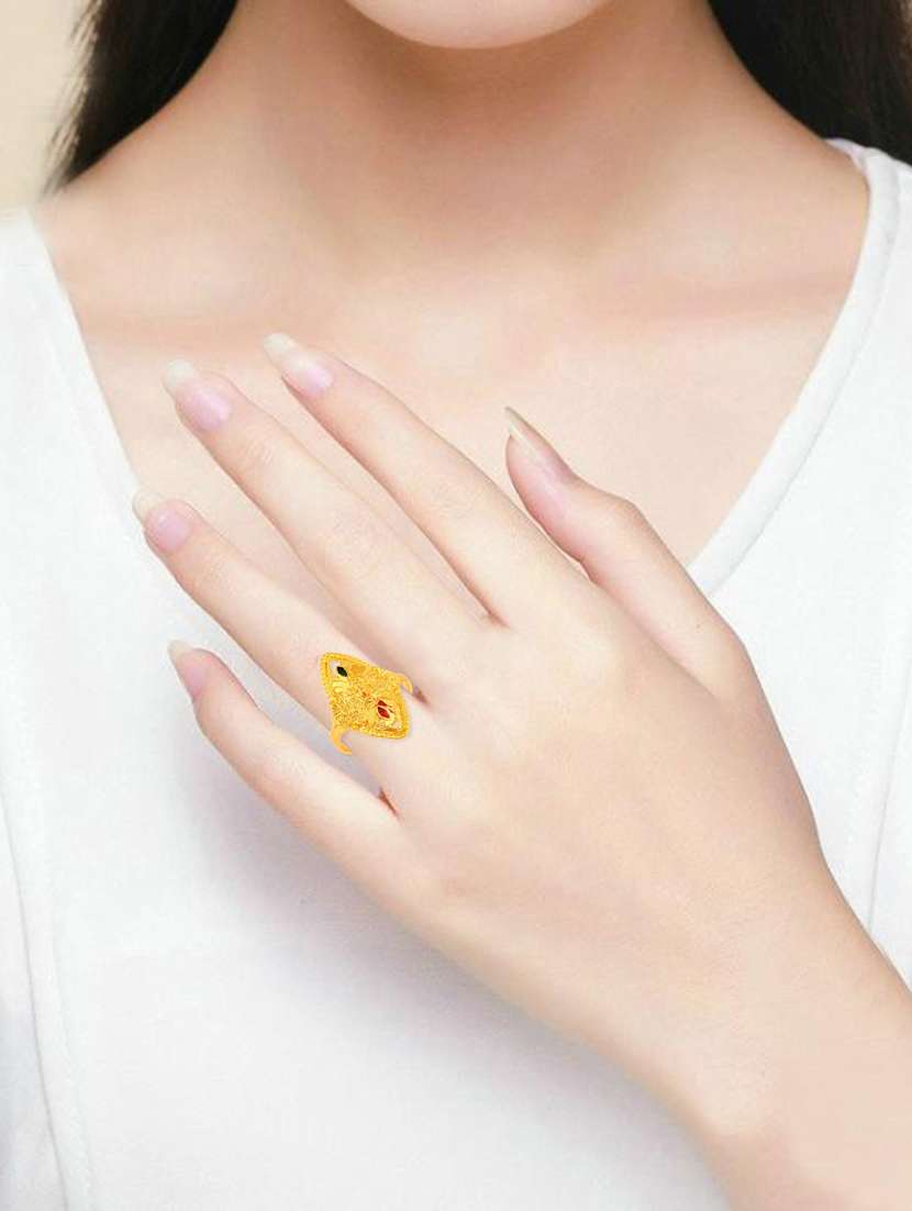 gold brass finger  ring - 18637693 -  Standard Image - 3