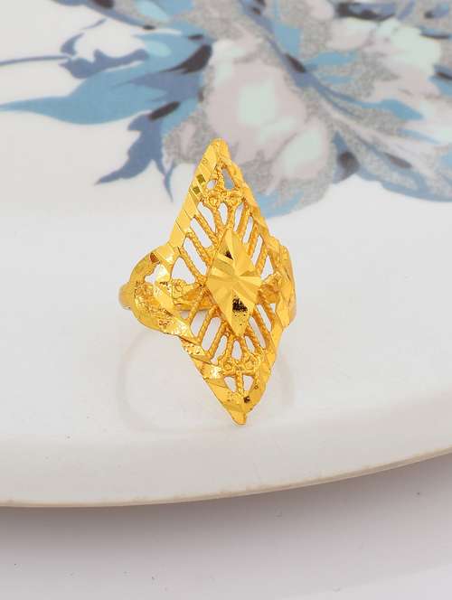 gold brass finger ring - 18637698 - Standard Image - 0