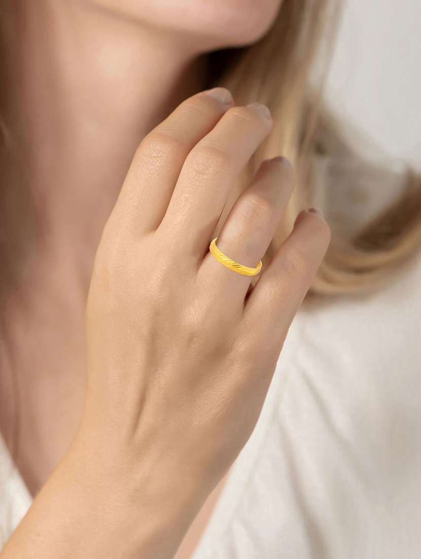 gold brass finger ring - 18637706 - Standard Image - 3