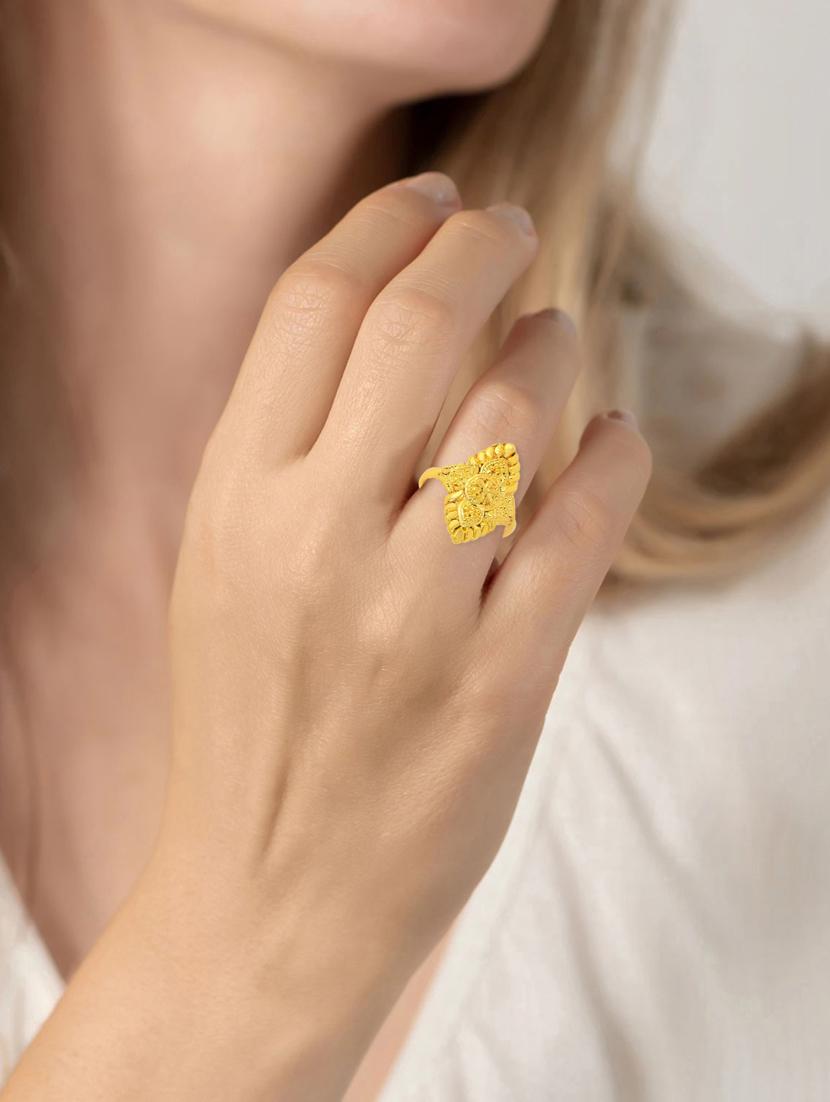 gold brass finger ring - 18637720 - Standard Image - 3