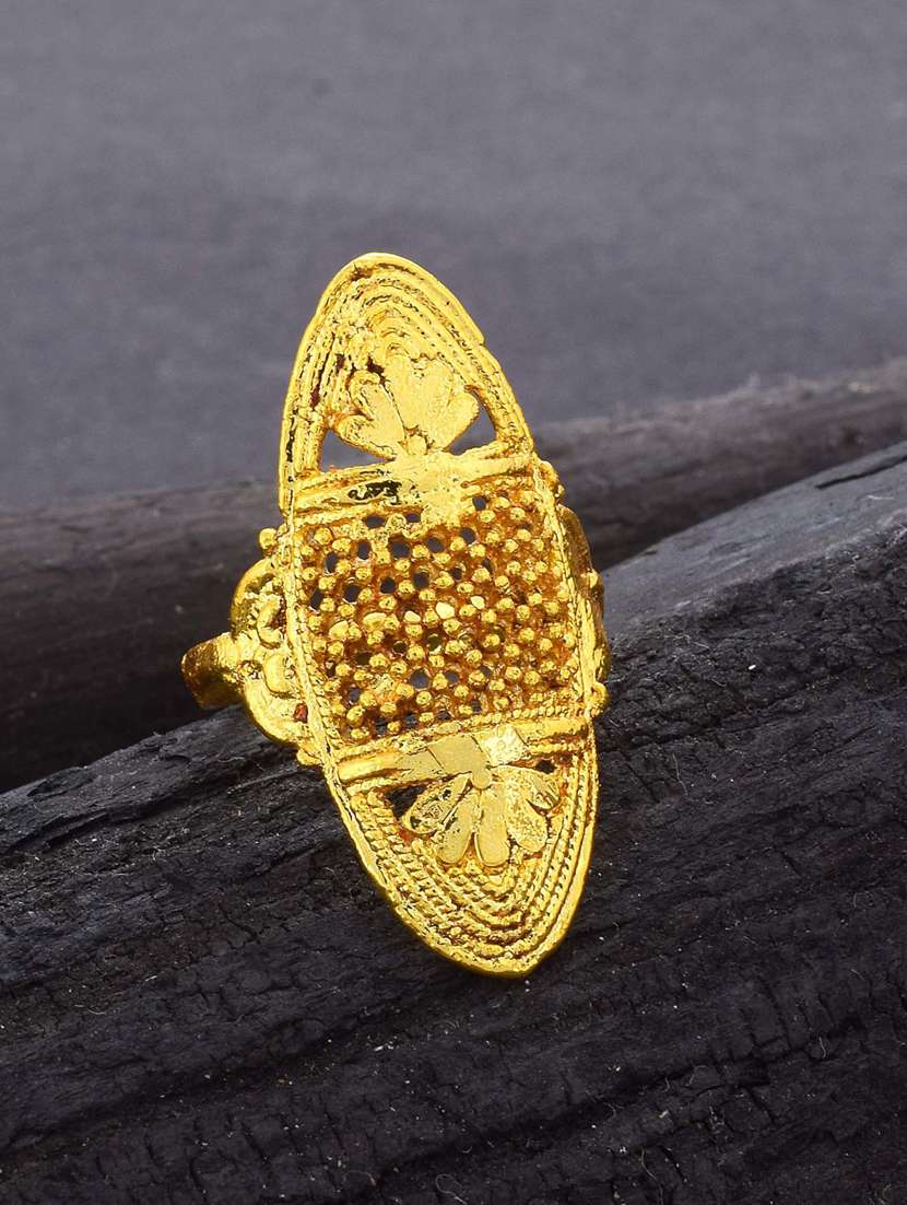 gold brass finger ring - 18637721 - Zoom Image - 0