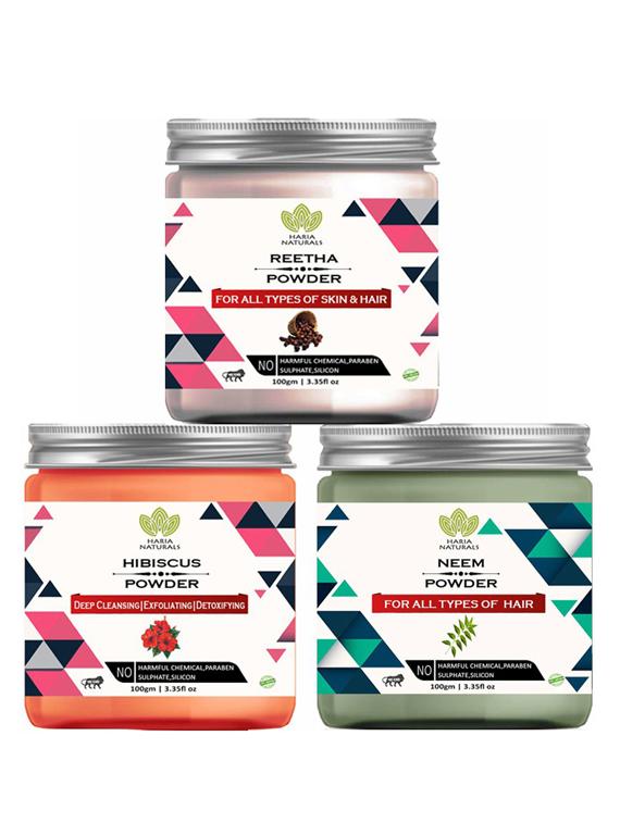 pack of 3 100% pure & natural powder combo - 18637949 - Zoom Image - 0
