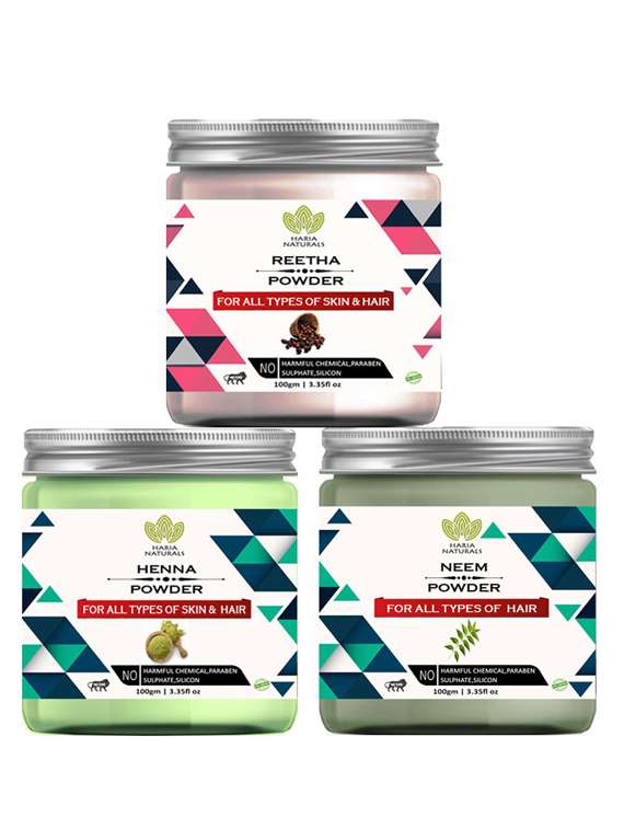 pack of 3 100% pure & natural powder combo