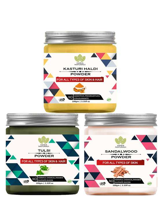 pack of 3 100% pure & natural powder combo