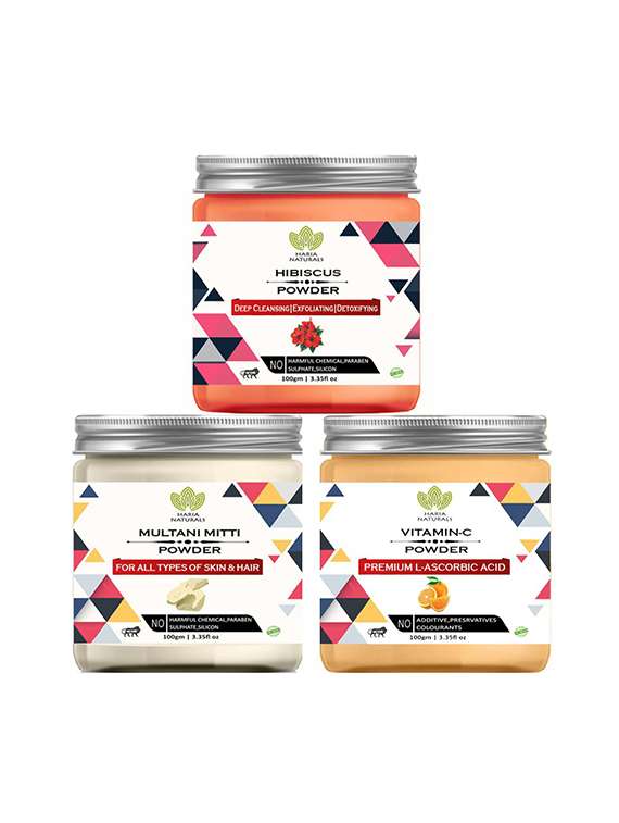 pack of 3 100% pure & natural powder combo
