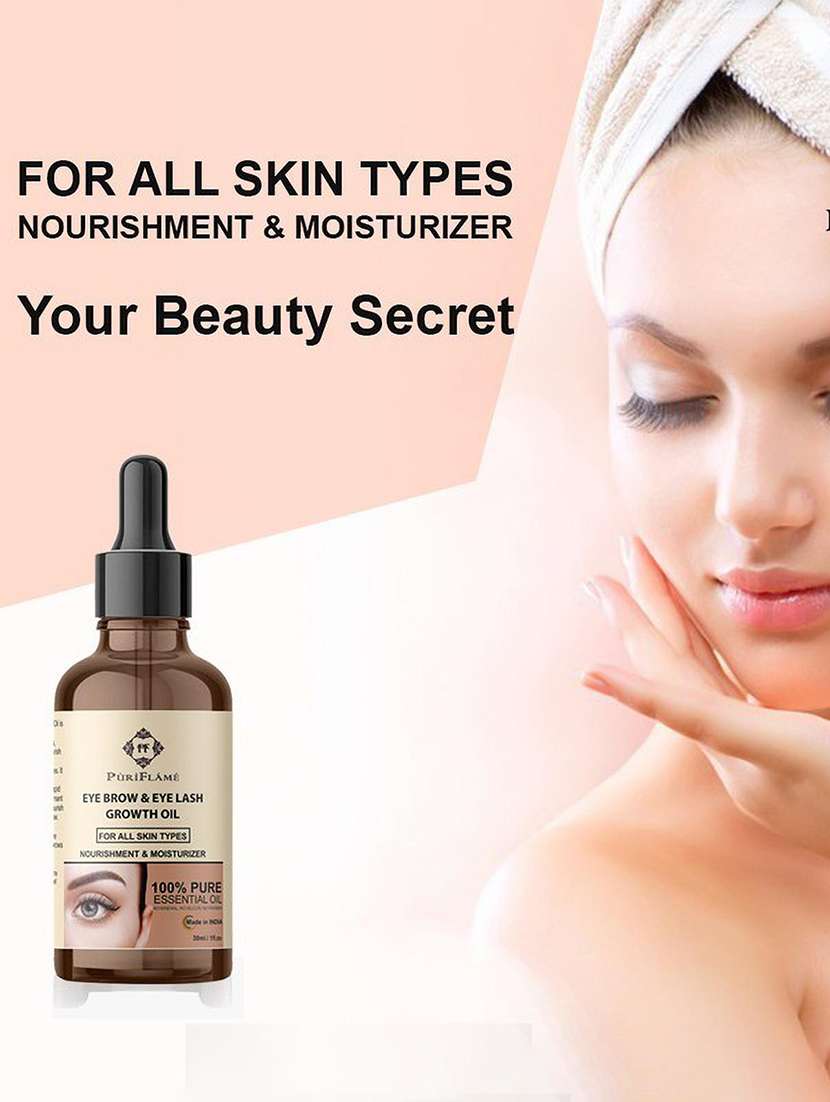 100% Pure Eyebrow & Eyelash Growth Oil Enriched 
