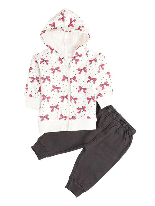 girls hooded neck printed full length set - 18641013 - Standard Image - 0