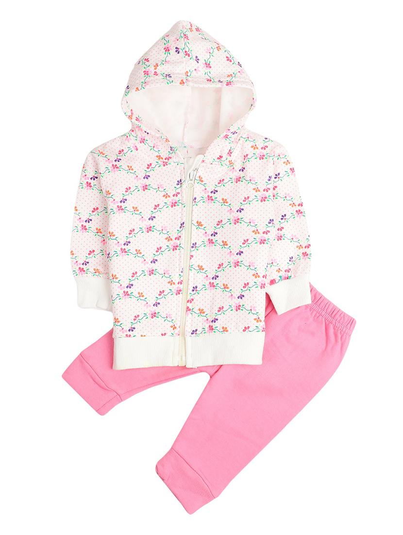 girls hooded neck printed full length set - 18641026 - Zoom Image - 0