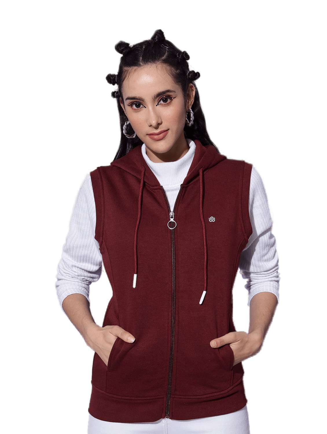 women's plain hooded sweatshirt - 18642445 -  Zoom Image - 0